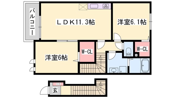 北条町駅 徒歩12分 2階の物件間取画像